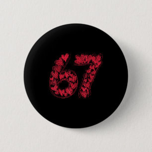 Macaron Rond 5 Cm Cœurs dessinés à la main virals 67 Saint-Valentin 