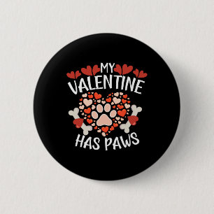Macaron Rond 5 Cm Coeurs Ma Saint Valentin a Paws Valentines Jour Ch