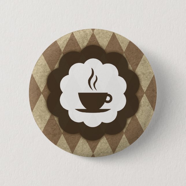 Macaron Rond 5 Cm coffee (Devant)