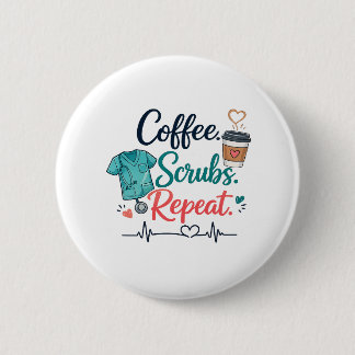 Macaron Rond 5 Cm Coffee. Scrubs. Repeat. 