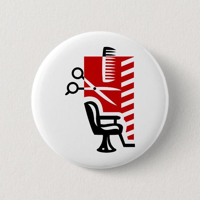 Macaron Rond 5 Cm Coiffeur (Devant)