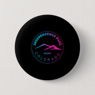 Macaron Rond 5 Cm col du Independence élévé montagne colorado néon