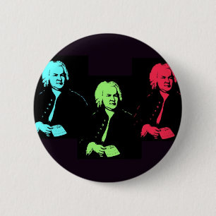Macaron Rond 5 Cm Collage de Johann Sebastian Bach