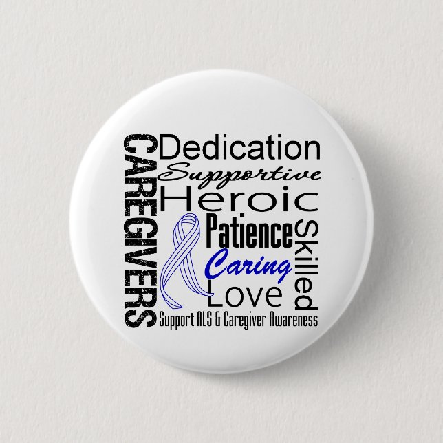 Macaron Rond 5 Cm Collage des aidants naturels (Devant)