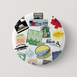 Macaron Rond 5 Cm Collage extraordinaire de voyage