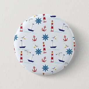 Macaron Rond 5 Cm Collage nautique