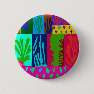 Macaron Rond 5 Cm Collage Ode to Matisse