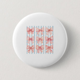 Macaron Rond 5 Cm Collection Arc-en-ciel Ruban Rose Aquarelle Rayure