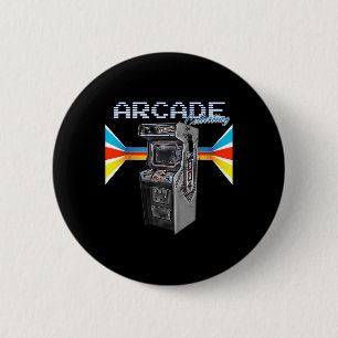 Macaron Rond 5 Cm Collection de bornes d'arcade 1970 1980 1990 de je