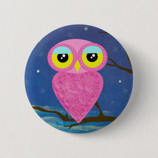 Macaron Rond 5 Cm collection de hibou