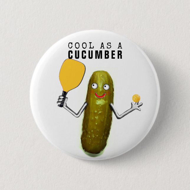 Macaron Rond 5 Cm collection de pickleball (Devant)