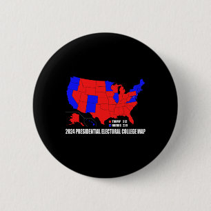 Macaron Rond 5 Cm Collège électoral présidentiel Carte États-Unis Tr