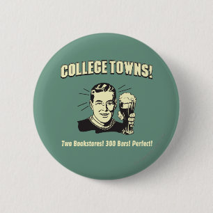 Macaron Rond 5 Cm College Towns : 2 librairies 300 bars