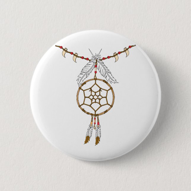Macaron Rond 5 Cm Collier Dream Catcher (Devant)