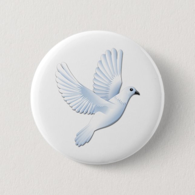 Macaron Rond 5 Cm Colombe (Devant)