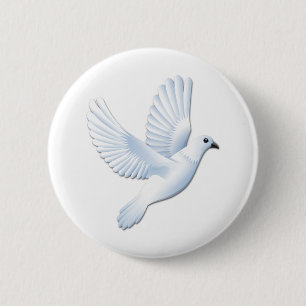 Macaron Rond 5 Cm Colombe