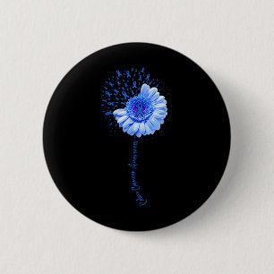 Macaron Rond 5 Cm Colon Cancer Sensibilisation Flower Survivor Fight