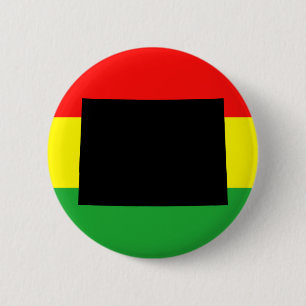 Macaron Rond 5 Cm Colorado noir sur les couleurs de Rasta