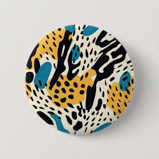 Macaron Rond 5 Cm Colorful Animal Print 06