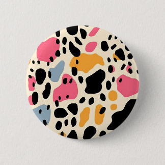 Macaron Rond 5 Cm Colorful Animal Print 07
