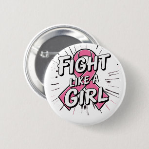 Macaron Rond 5 Cm Combats Comme une Fille Conception de sensibilis