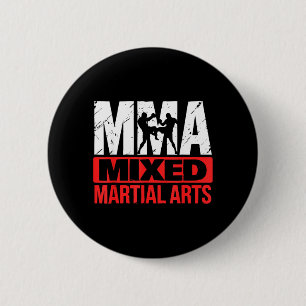 Macaron Rond 5 Cm Combattant MMA Arts Martiaux Artiste Martial