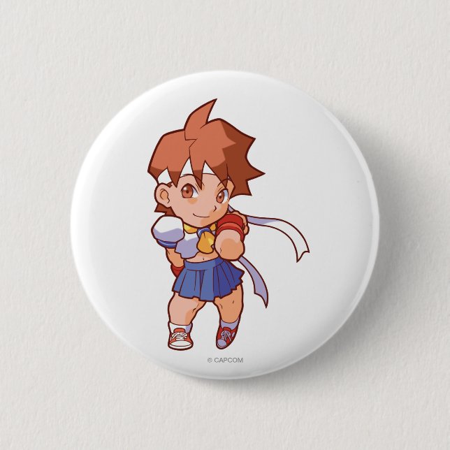 Macaron Rond 5 Cm Combattant Sakura de poche (Devant)