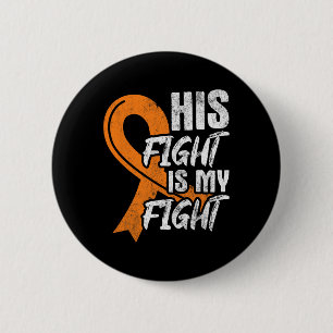 Macaron Rond 5 Cm Combattez Mon Combat Leucémie Cancer Ruban de sens
