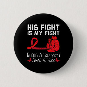 Macaron Rond 5 Cm Combattre Est Mon Combat État Médicale Aneurysm Aw