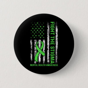 Macaron Rond 5 Cm Combattre La Stigmatisation Américaine Drapeau San