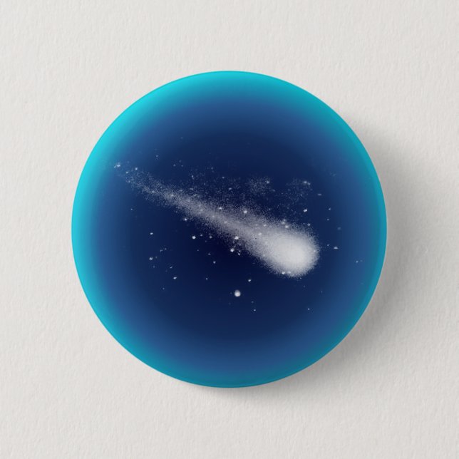 Macaron Rond 5 Cm Comète (Devant)