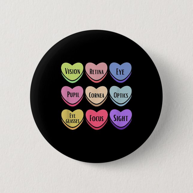 Macaron Rond 5 Cm Comfy Creations Valentines Optician Vision Therapi (Devant)