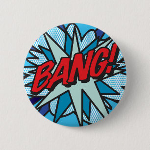Macaron Rond 5 Cm Comic Book Pop Art BANG!