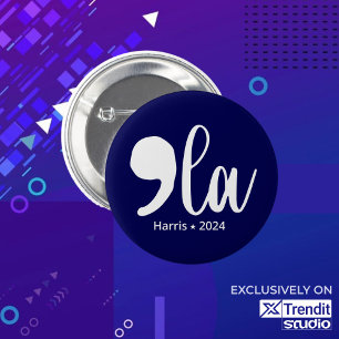 Macaron Rond 5 Cm comma la kamala harris 2024