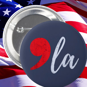 Macaron Rond 5 Cm Comma La Kamala Harris 2024 Président Funny