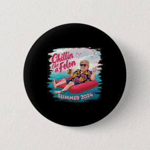 Macaron Rond 5 Cm Comme A Felon Trump Summer 2024 Beach