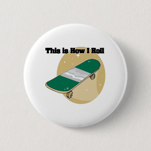 Macaron Rond 5 Cm Comment je roule (Skateboard)