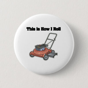 Macaron Rond 5 Cm Comment je roule (tondeuse de pelouse)