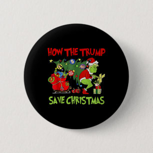 Macaron Rond 5 Cm Comment Trump a sauvé Noël Drôle Trump Christma