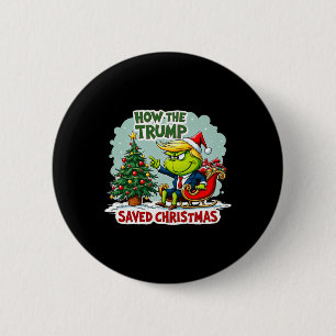 Macaron Rond 5 Cm Comment Trump a sauvé Noël Drôle Trump Christma