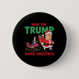 Macaron Rond 5 Cm Comment Trump a sauvé Noël Drôle Trump Christma