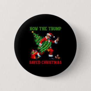 Macaron Rond 5 Cm Comment Trump a sauvé Noël Funny Trump Noël