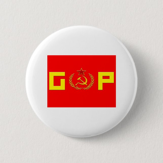 Macaron Rond 5 Cm Communiste de GOP (Devant)