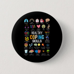 Macaron Rond 5 Cm Compétences d'adaptation saines Conseiller Sensibi