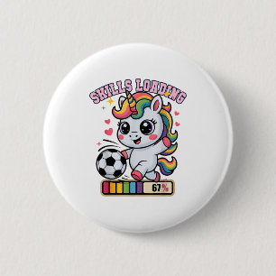 Macaron Rond 5 Cm Compétences Kawaii Chargement 67 Football Licorne