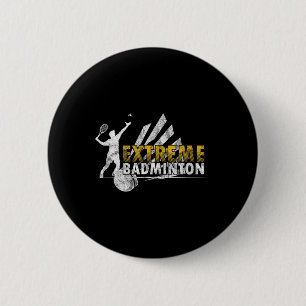Macaron Rond 5 Cm Compétition de jeu de badminton extrême