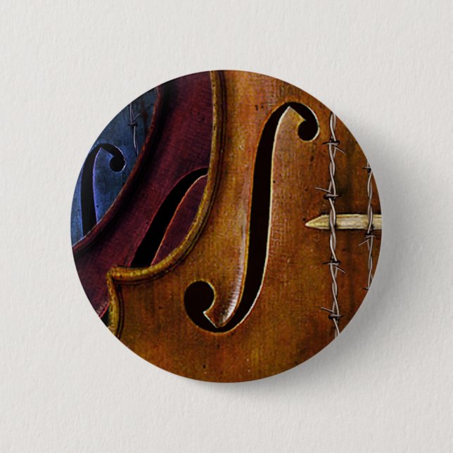 Macaron Rond 5 Cm Composition en violon (Devant)