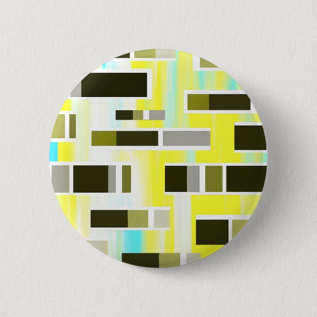 Macaron Rond 5 Cm Composition jaune (Devant)