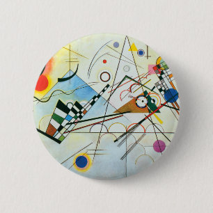 Macaron Rond 5 Cm Composition VIII par Wassily Kandinsky