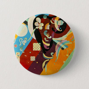 Macaron Rond 5 Cm Compositon Abstrait Kandinsky IX